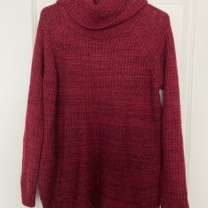 Burgundy knit turtleneck